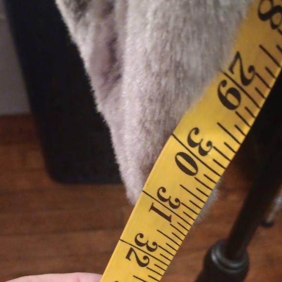 John + Jenn Plush Olive  Faux Fur Jacket XXS - Picture 5 of 7